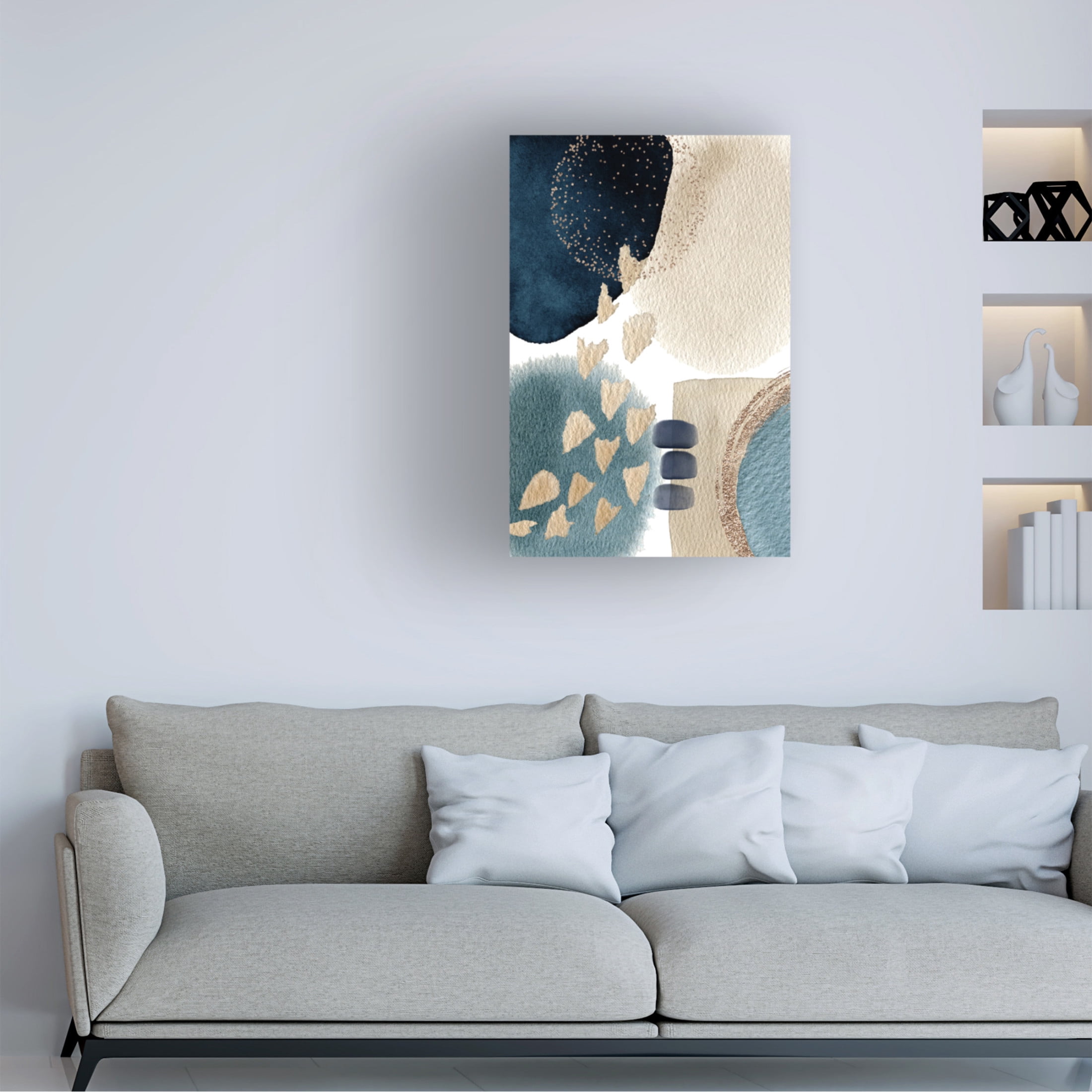 Trademark Fine Art Sally Ann Moss Blue Beauty 1 Canvas Wall Art
