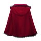 thumbnail image 1 of Capa de mujer para hombre y mujer, ideal para Halloween, para adultos y niños, con encaje plisado, color liso, con capucha, corta, de terciopelo., 1 of 4