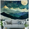 thumbnail image 4 of Creowell Forest Mountain Tapestry Mountains and Sun Starry Sky Decorative Wall Hanging Art Tapestries Forest Sunset Nature Landscape Tapestry Home Decor for Bedroom Living Room Dorm Painting, 4 of 6