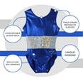 thumbnail image 2 of O3GL020 Girl's Girls Gymnastics Leotard - Royal Band, 2 of 6