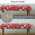thumbnail image 5 of Yuyamidu Santa Claus Dining Room Bench Covers Washable Removable Bench Slipcover with Elastic Edge Easy to Install Furniture Protector Gift for Holiday, 5 of 8