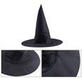 thumbnail image 5 of Sombrero De Bruja Negro Sombrero de bruja negro de Halloween Cosplay Sombrero de bruja brillante Decoraciones para el hogar al aire libre, 5 of 5