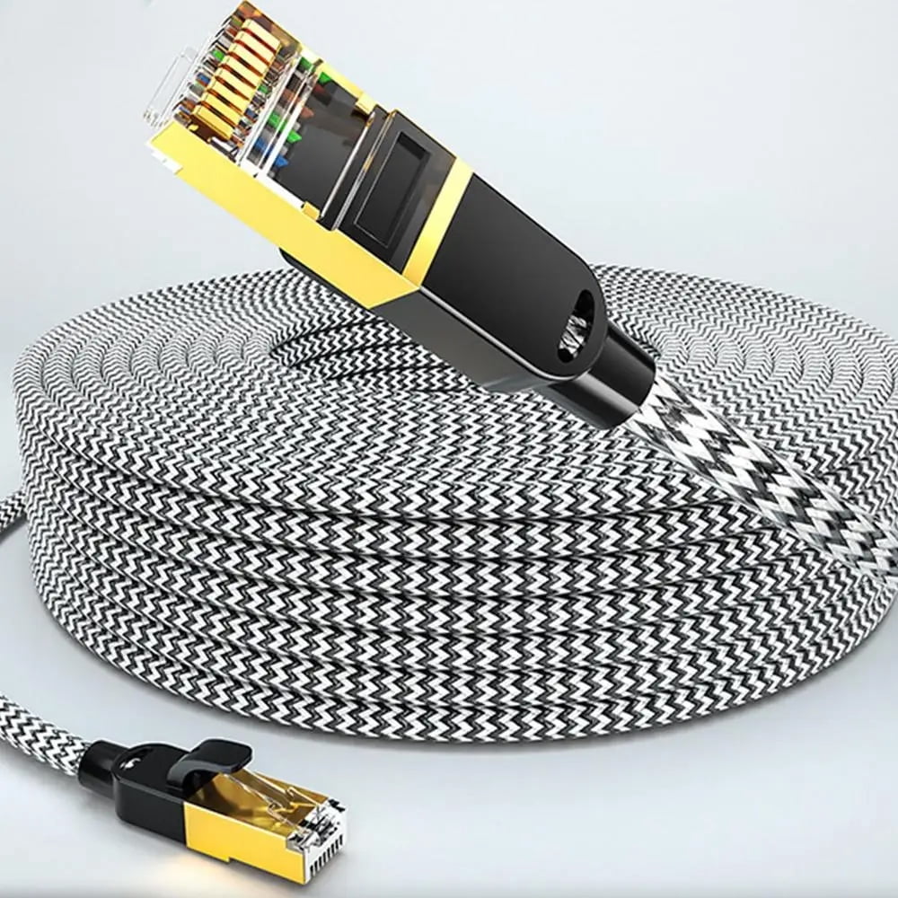 Cat6 Nylon Braided Ethernet Cable RJ45 Lan Cable High Speed 1Gbps 1/3/5m Lan Cable Low Attenuation Ethernet Cable