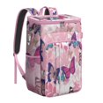thumbnail image 1 of Floral Butterfly Design Insulated Backpack Cooler – Leakproof Lunch Bag with Tropical Pattern, Great for Hiking, Beach Days & Outdoor Use, 1 of 6