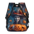 thumbnail image 4 of Pofeuu Modern Style Pumpkin Witch Print Backpack for Men and Women - Basic Bookbag Casual Daypack Backpacks for College Work Travel-One Size, 4 of 5