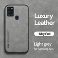 thumbnail image 2 of Allytech Luxury Leather Case for Samsung Galaxy A21s, Ultra Slim Thin Imported Leather Magnetic Shockproof Rugged Case For Samsung Galaxy A21s,Lightgray, 2 of 7