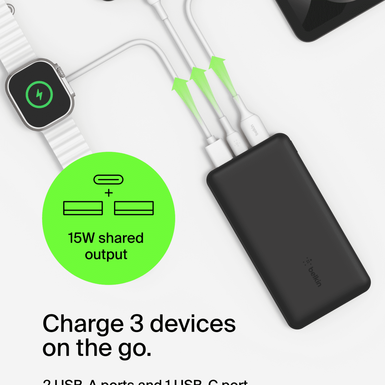 Belkin - Brandclub - Belkin BoostCharge USB-C Portable Charger 10K Power  Bank for iPhone 16, iPhone 15, Samsung Galaxy, iPad, Google Pixel & More -  Black