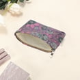thumbnail image 3 of Unique Bargains 1 Pc Vintage Embossment Flower Makeup Bag Polyester Purple Medium, 3 of 5