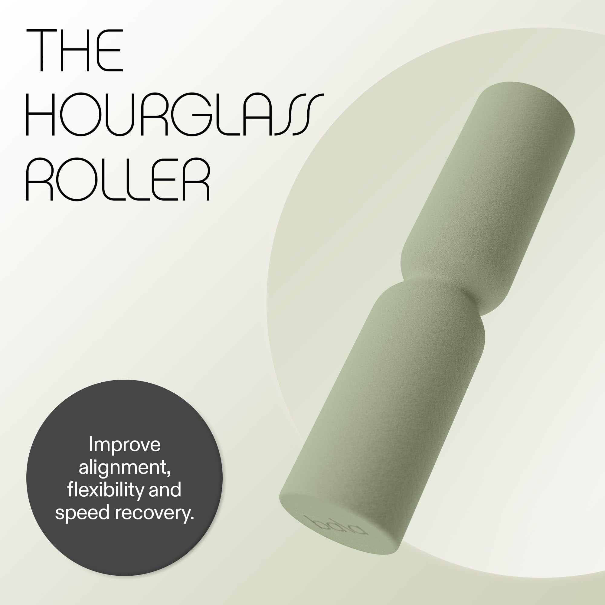 Bala Hourglass Foam Roller (Sage) - Soft Density Back Roller Foam for Physical Therapy