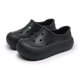 thumbnail image 1 of Guardurnaity Chanclas de ducha de goma de secado rápido para mujer con orificios de drenaje para la playa, la piscina y la universidad. Calzado negro 37【código estándar】, 1 of 6