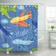 thumbnail image 1 of ABPHQTO Azul Aventura Viaje Redondo Avión Cielo Vuelo Exploración Viajar Cortina de ducha 150x180 cm, 1 of 1