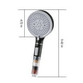 thumbnail image 2 of Dnogom 5-Mode High Pressure Filtered Handheld Shower Head,Good for Hair & Skin,11.4" Hard Water Purifying Multi-Function Shower Nozzle for Home/Gym/Hotel, 2 of 7