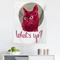 thumbnail image 1 of Saying Tapestry, Colorful Modern Art Young Pet Portrait Asking Whats up Animal, Fabric Wall Hanging Decor for Bedroom Living Room Dorm, 5 Sizes, Red Grey White, by Ambesonne, 1 of 1