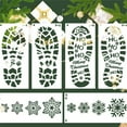 thumbnail image 3 of 6/10Pcs Christmas Snowflake Stencils Template Santa Footprint Reusable Drawing Template Christmas Eve Sign, 3 of 8