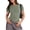 Army Green, variant on Women's Soft Short Sleeve T-Shirt, Crew Neck Top Slim Fit Basic Tee for Summer Casual Y2k Everyday Wear Haze Blue Small