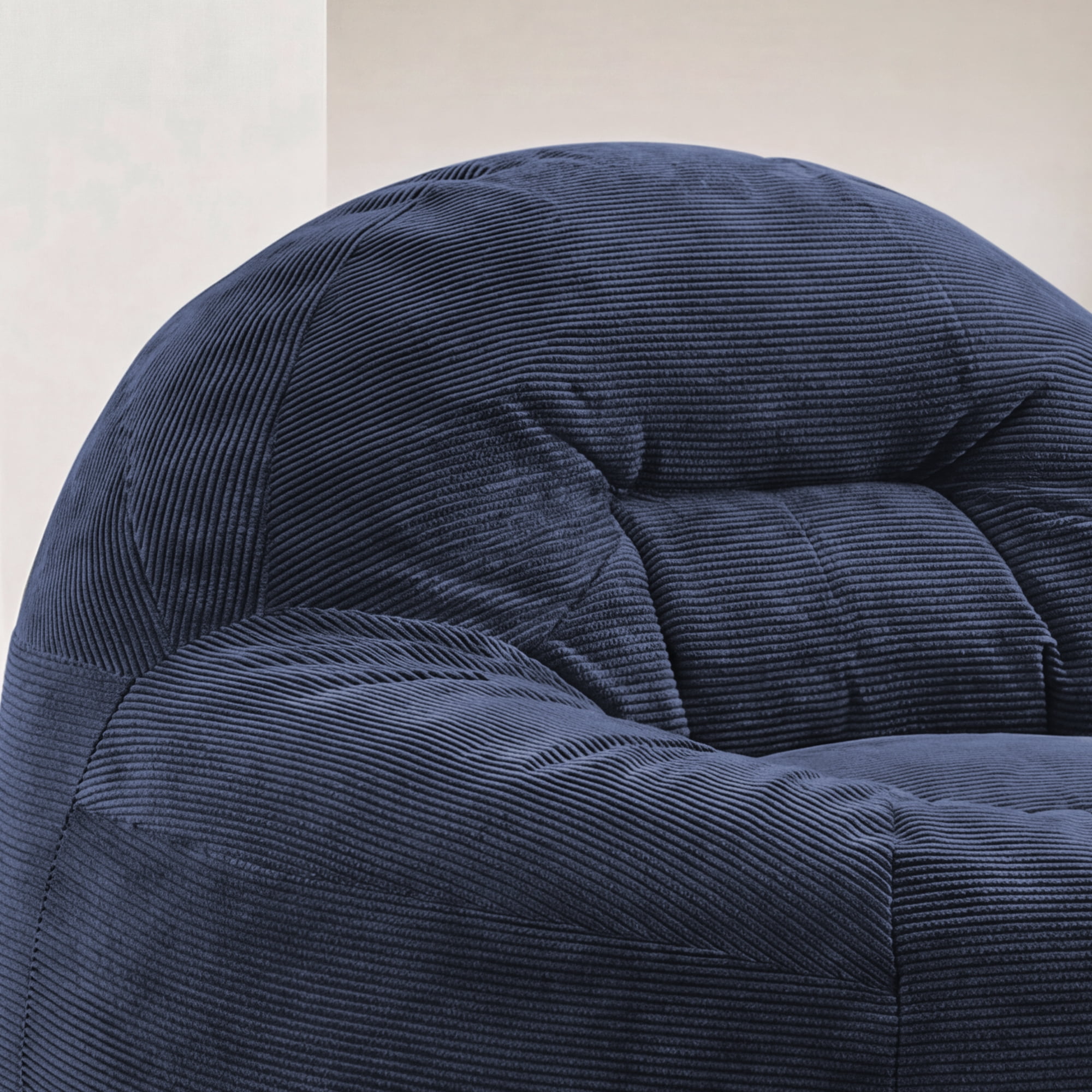 1PCS Kids Bean Bag Chair with Foam Filler, Corduroy Upholstered Bean Bag Sofa, No-Assembly Lazy Reading Chair