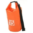 thumbnail image 3 of Bolsa seca impermeable Bolsa de almacenamiento en seco de PVC plegable portátil con correa para el hombro para nadar Rafting Camping 15L Naranja, 3 of 5