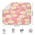 thumbnail image 2 of Microfibre Drying Mat for Kitchen Daisy Flower Watercolor Dish Drying Drainer Mat Absorbent Drying Mat Washing Up for Glass, Plate & Cup 18inch X 24inch, 2 of 5