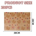 thumbnail image 2 of 200 Sheets Checkered Dry Paper Sheets, Paper Liners for Plasic Food Basket, Special for Wrapping Breadlight brown 138*28cm, 2 of 6