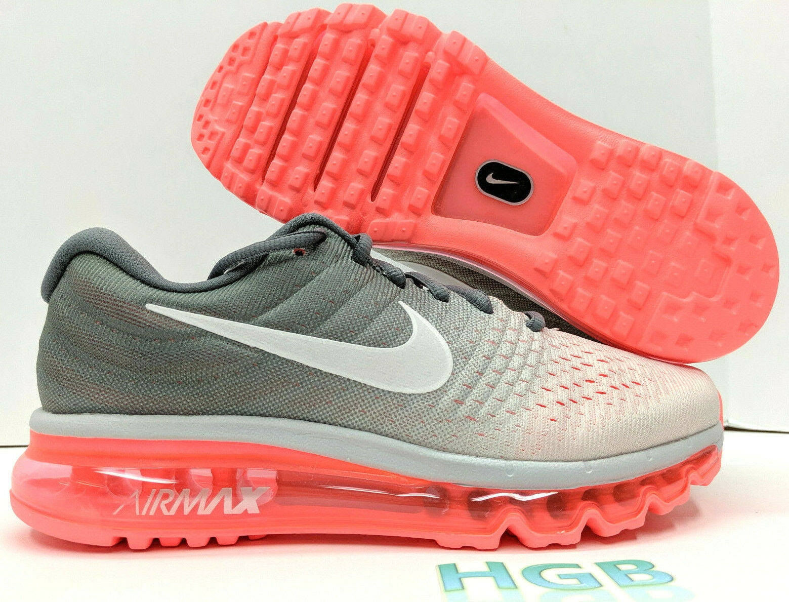 Nike Air Max 849560-007 Women's Gray/White/Red Running Shoes ER1005 (9.5) Walmart.com