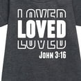 thumbnail image 2 of Instant Message - Loved John 3 16 - Toddler & Youth Girls Fleece Dress, 2 of 5
