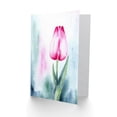 thumbnail image 2 of Tulips Watercolour Paint Flower Pink Greetings Card Plus Envelope Blank inside, 2 of 3