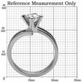 thumbnail image 2 of Women's Stainless Steel High polished CZ Clear 3.20(g) Engagement Ring, 2 of 5