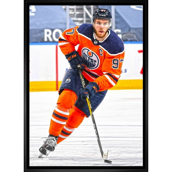 Connor McDavid Edmonton Oilers Framed 20x29 Skating Canvas