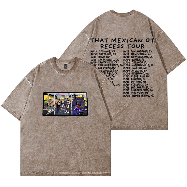 That Mexican OT Recess Wash Camisetas Mujeres Hombres HipHop Algodón Camiseta de manga corta,5,XL