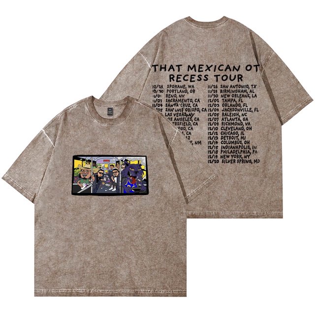 That Mexican OT Recess Wash Camisetas Mujeres Hombres HipHop Algodón Camiseta de manga corta,5,XXXL