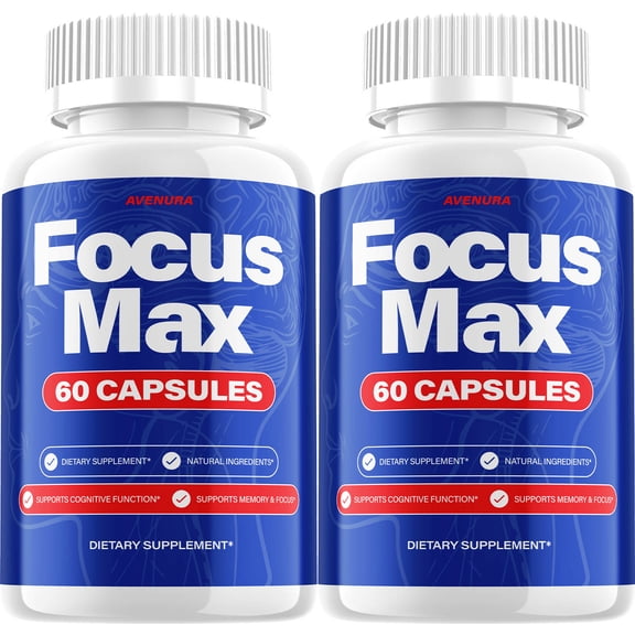 Focus Max Capsules – FocusMax Natural Blend Memory Focus Support Supplement, 2 Pack, 120 Capsules