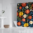 thumbnail image 2 of Pioneer Flower Floral Print Pattern Shower Curtain 84"x72" ,Bathroom Decorative Shower Curtains Set with 12 Hooks,Modern Waterproof Washable Shower Curtain, 2 of 6