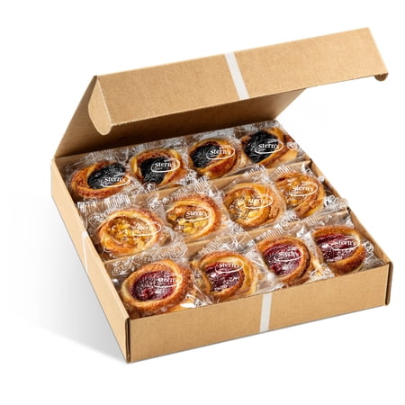 Fruit Danishes | Mini Cinnamon Buns Topped with Apple Cherry or Blueberry [12 Count] | Delectable Bakery Dessert | Great for Parties & Holidays | Sterns Bakery