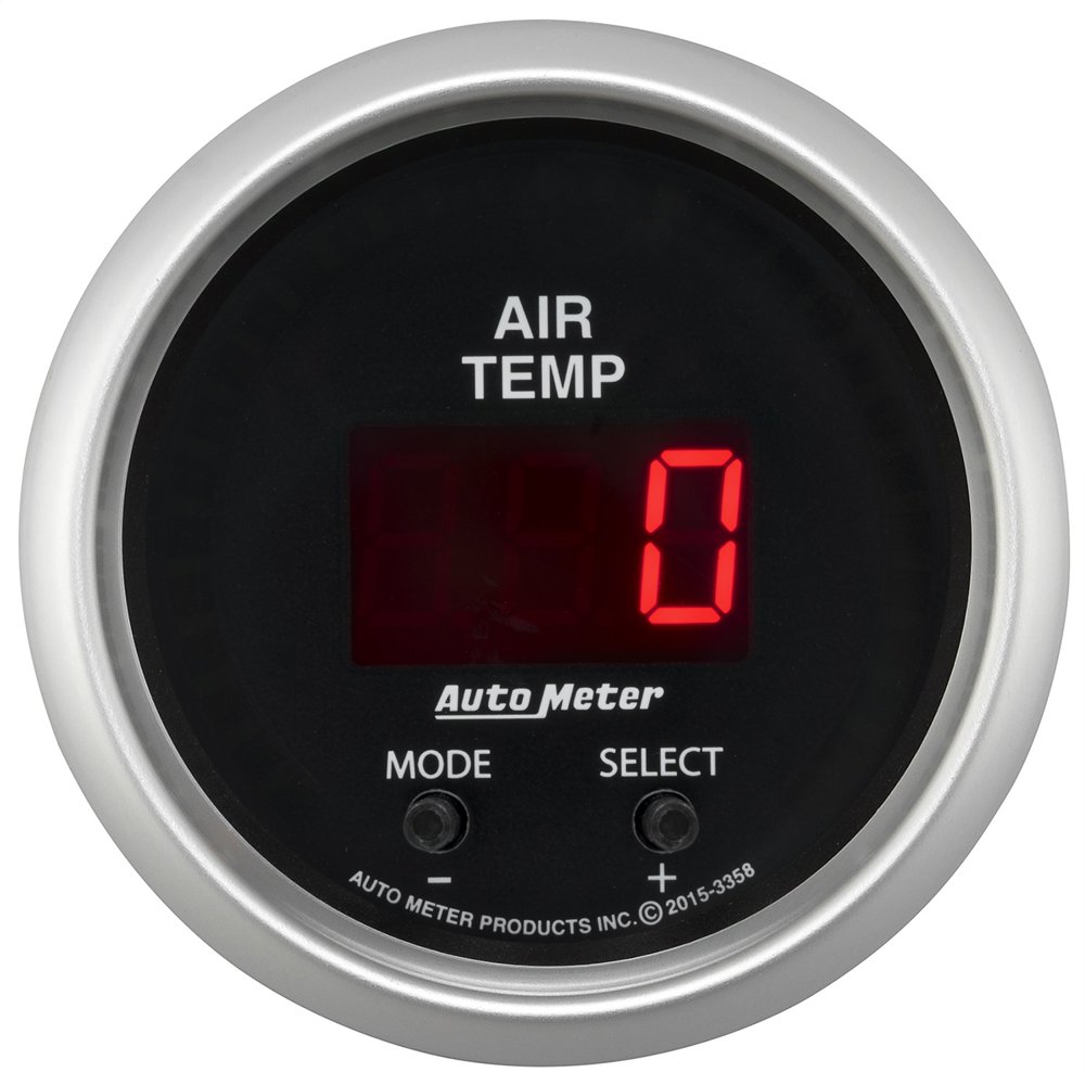AutoMeter 3358 Digital Air Temperature Gauge; 21/16 in.; 0