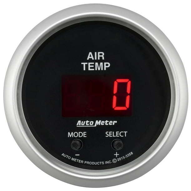 AutoMeter 3358 Digital Air Temperature Gauge; 21/16 in.; 0