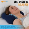 thumbnail image 5 of Sunshine Pillows Ergonomic Travel Neck Pillow, Cervical Neck Support, Navy Blue, Medium, 5 of 12