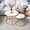 White, variant on Nesting Coffee Table Set of 2, Round Coffee Tables for Living Room with Black Marble Tabletop, Black Metal Frame and Non-Slip Feet, Circle Wooden Tables Side Table End Tables for Bedroom