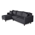 thumbnail image 3 of Sala Modular Sofá Cama Reversible De Lino Gris Oxford Beehive Memory Foam Modelo Analia, 3 of 8