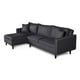 thumbnail image 3 of Sala Modular Sofá Cama Reversible De Lino Gris Oxford Beehive Memory Foam Modelo Analia, 3 of 8