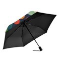 thumbnail image 2 of FORMRS Travel Umbrella Folding Auto Open Close Windproof Rain UV Protection, Green Clover Pattern, 2 of 8