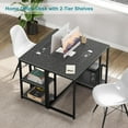 thumbnail image 5 of Computer Desk 40 inches with 2-Tier Shelves Sturdy Home Office Desk with Large Storage Space Modern Gaming Desk Study Writing Laptop Table, Black Marbling (Black Marbling, 40), 5 of 14