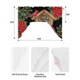 thumbnail image 5 of Christmas Poinsettia Swag Valances for Windows, Small Curtains Drapes, Winter Cardinal Bird Pine Cone Needle Kitchen Window Curtains Over Sink Window Treatment Valance for Bedroom/Bathroom 56"x36", 5 of 5