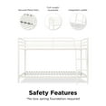 thumbnail image 5 of Mainstays Small Spaces Twin-over-Twin Low Profile Junior Bunk Bed, White, 5 of 15