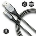 thumbnail image 3 of *Celltronix Titanium 6FT Fast Charging Tangle Free Heavy Duty USB to Type-C Cable. Built to Last! Includes Sync+Charge & Aluminum Tips for Optimum Connectivity - Gun Metal, 3 of 4