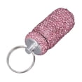 thumbnail image 4 of Estuche para medicamentos BuyWeekMX con diamantes de imitación estuche de almacenamiento para cápsulas con llavero, 4 of 9