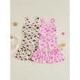thumbnail image 3 of BemeyourBBs Western Baby Girl Cowgirl Outfits Toddler Baby Girl Summer Clothes Horse Star Hat Print V Neck Sleeveless Button Down Tank Vest Tops and Bell Bottoms Flare Pants Set, 3 of 9