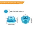 thumbnail image 2 of Uxcell Nylon Insert Hex Lock Nuts, 8pack - M6 x 1mm Aluminum Alloy Self-Locking Nut, Anodizing Flange Lock Nut for Fasteners(Sky Blue), 2 of 6