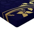 thumbnail image 2 of Ambesonne Floral Fitted Sheet, Romantic Royal Leaves, Queen Size, Purple Indigo, 2 of 3