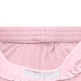 thumbnail image 4 of 2 Piece Casual Outfits for Women Trendy Loose Knit Lounge Set Bell Long Sleeve Crop T Shirt Ruffle Hem Shorts Sleepwear, Pink, L, 4 of 7