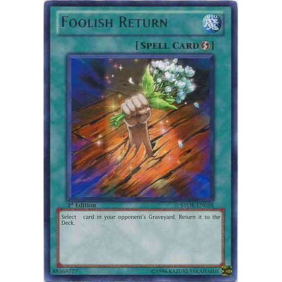 YuGiOh Storm of Ragnarok Rare Foolish Return STOR-EN058